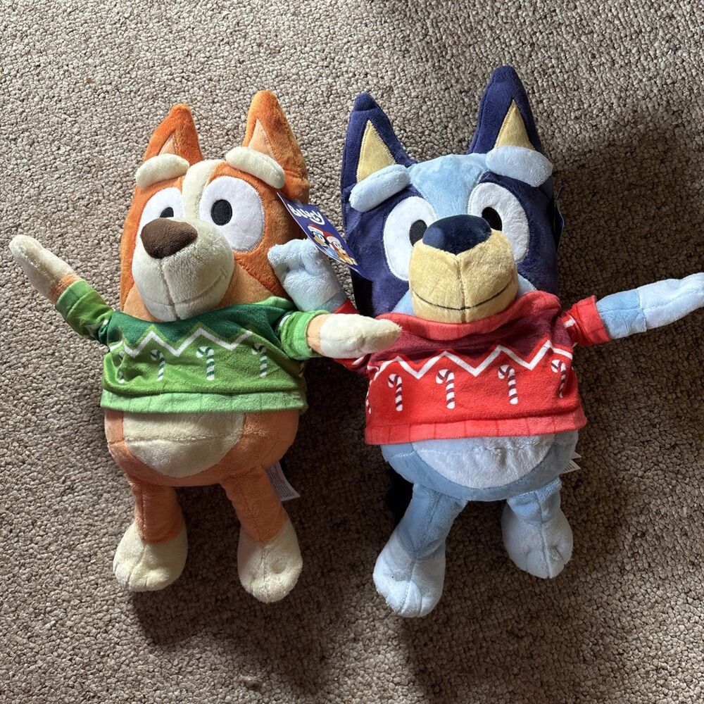 NWT Bluey and Bingo Christmas Plush